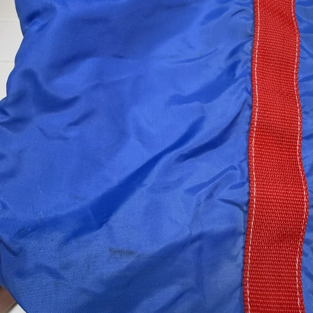 Vintage Little‎ League Baseball Crest Sponsor Duffle Bag Blue And Red